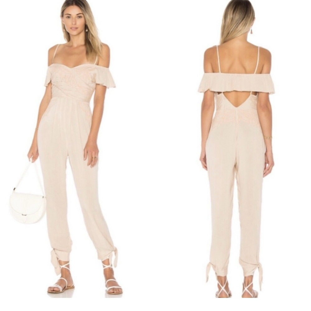 Free People In The Moment Embroidered Jumpsuit